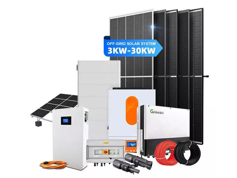 Customized 4KW 6KW Off-grid Solar System with Voltronic Inverter For Home Use